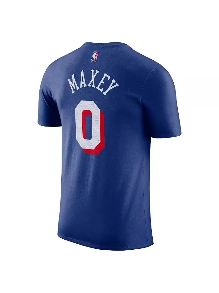 Мужская футболка Tyrese Maxey Royal Philadelphia 76ers Icon Edition с именем и номером Nike — изображение 3 из 3