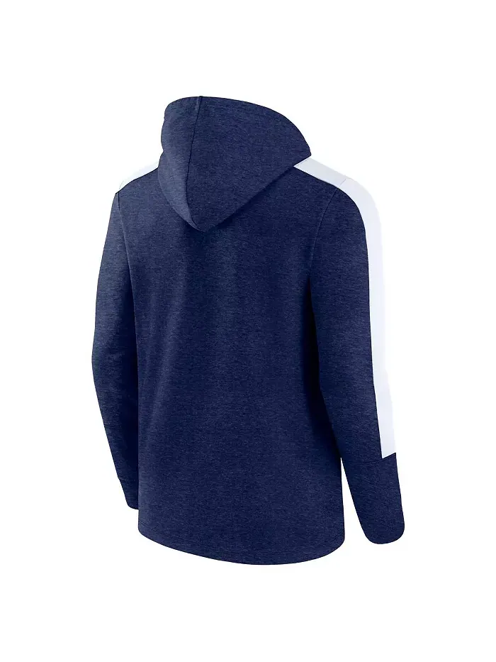 Мужская худи с молнией Heather Navy White Dallas Cowboys Gains Fanatics — изображение 2 из 3
