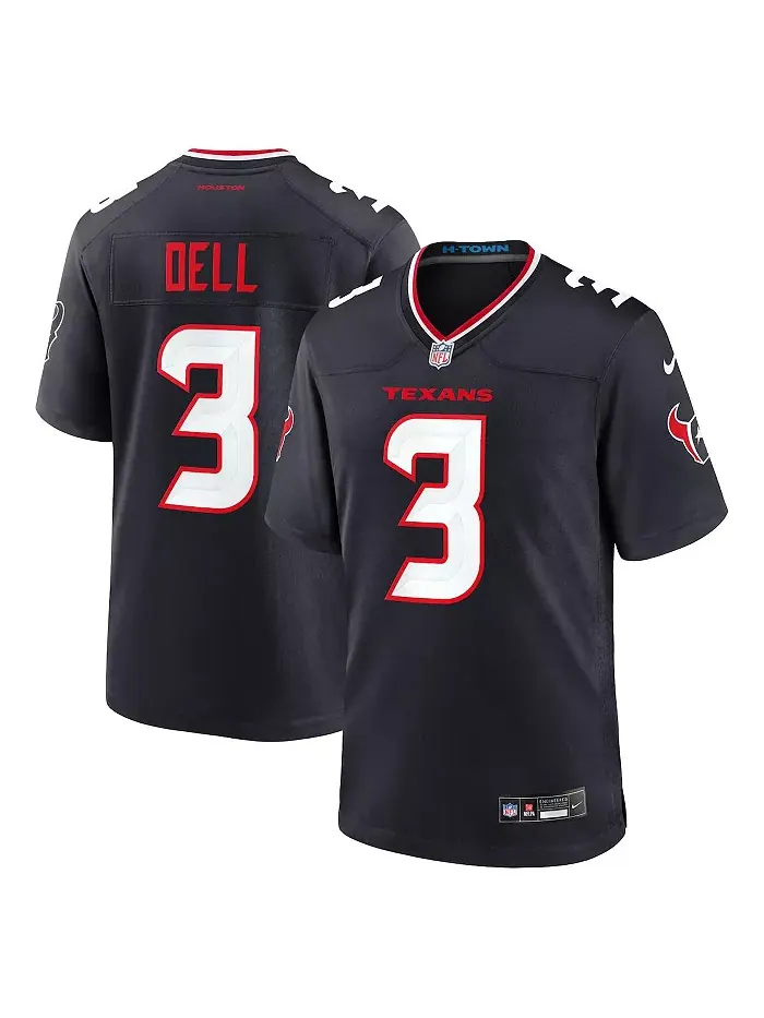 Мужская майка Dell Navy Houston Texans игровая футболка Nike — изображение 1 из 3