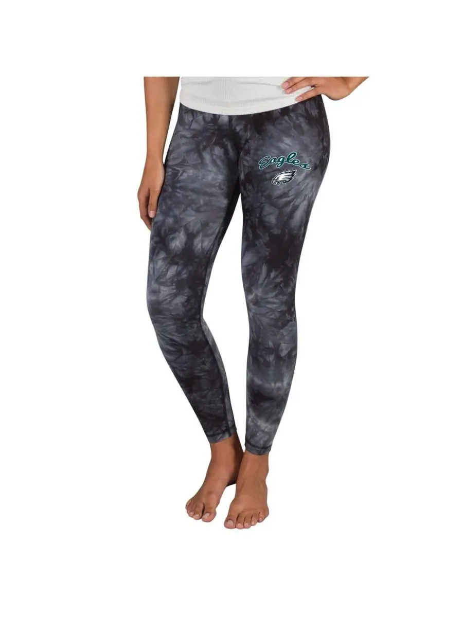 Concepts Sport Женские черные леггинсы Philadelphia Eagles Burst Tie Dye — изображение 1 из 1, черный