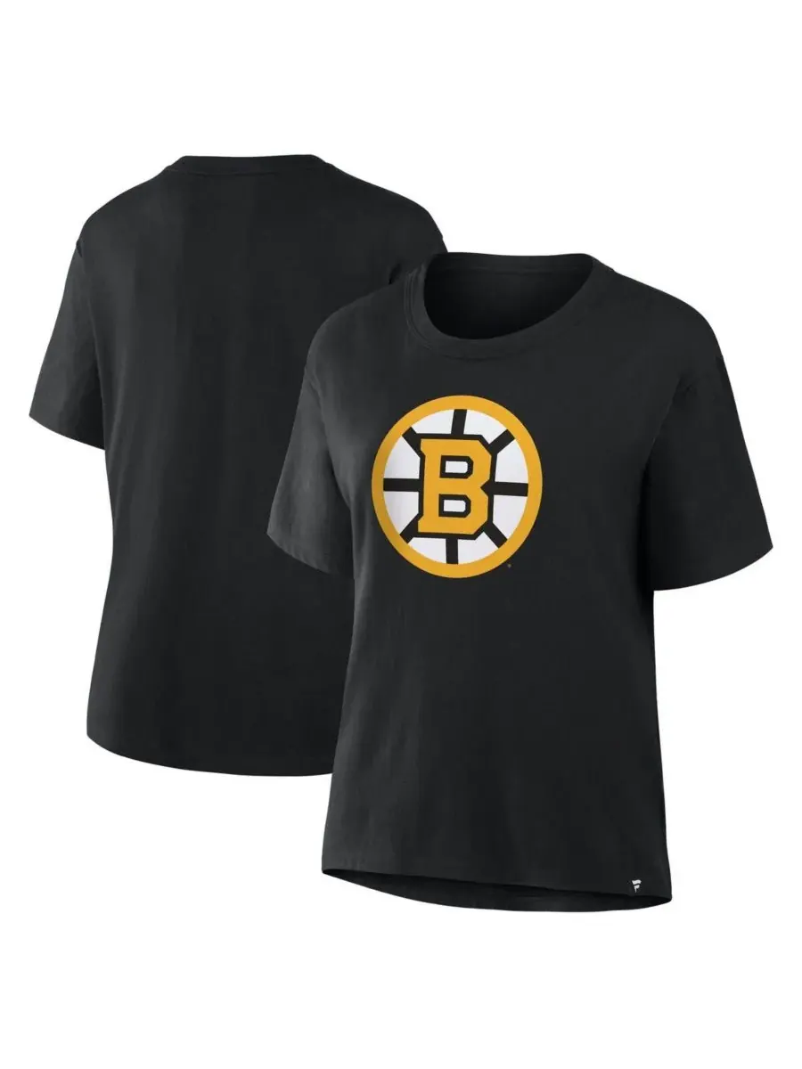 Fanatics Женская черная футболка Boston Bruins с основным логотипом Legacy — изображение 1 из 3, черный