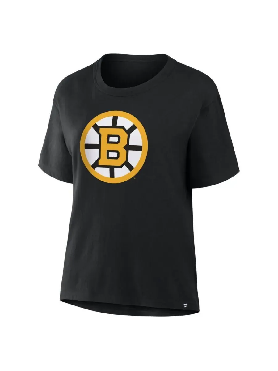 Fanatics Женская черная футболка Boston Bruins с основным логотипом Legacy — изображение 2 из 3, черный