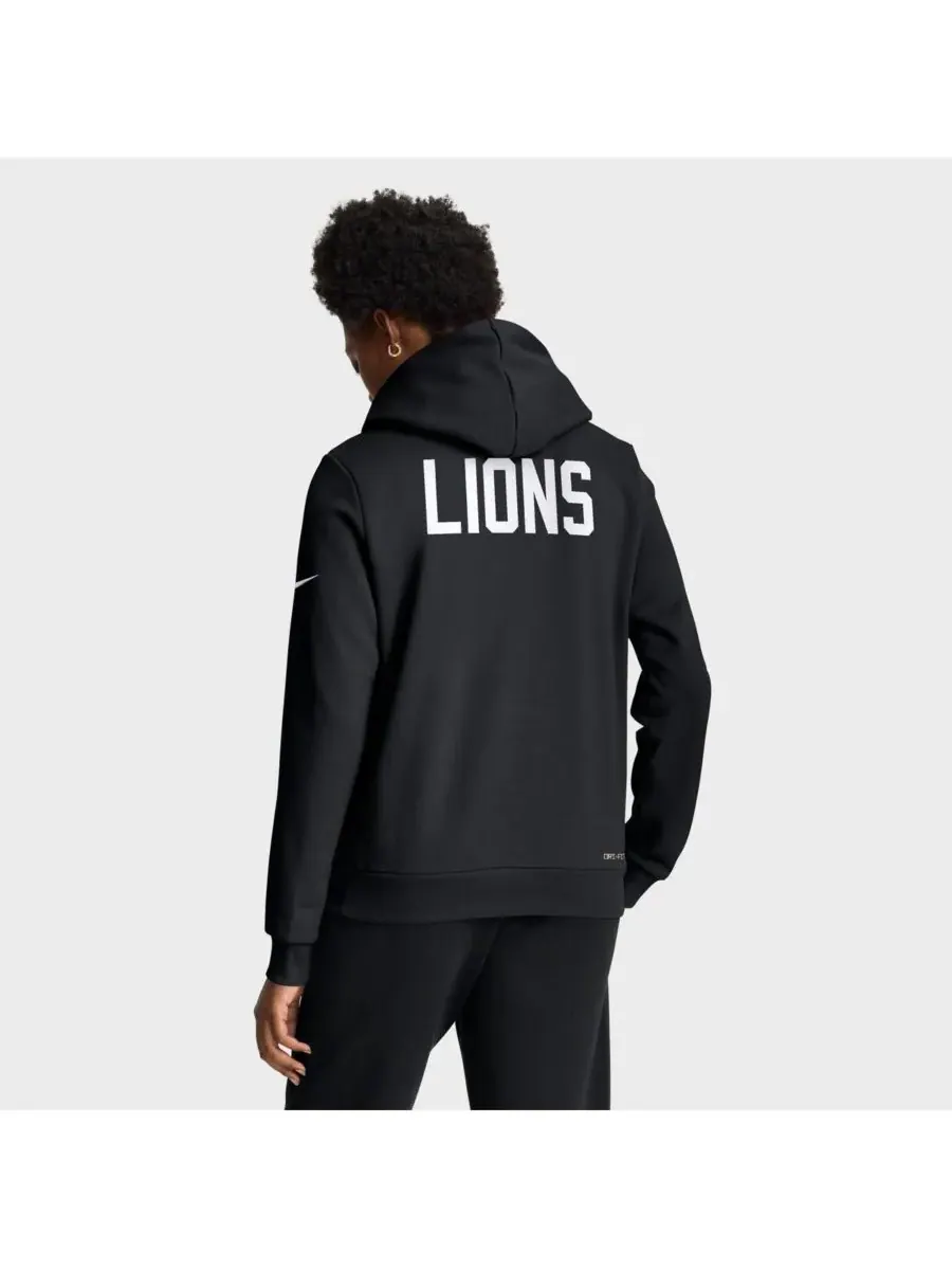 Nike Женская черная толстовка Detroit Lions Throwback Sideline Standard Issue Dri-FIT — изображение 2 из 5, черный
