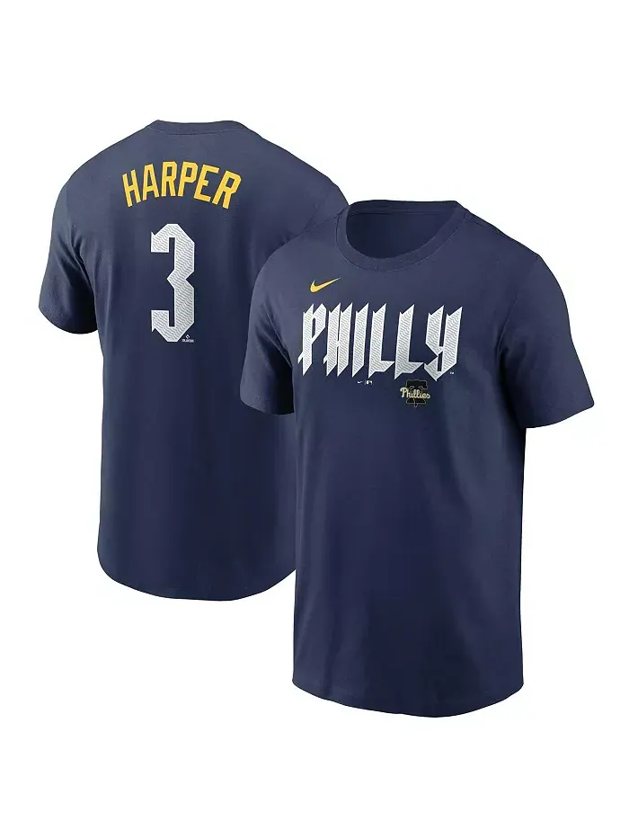 Мужская футболка Bryce Harper Royal Philadelphia Phillies 2024 City Connect Fuse с именем и номером — изображение 1 из 3