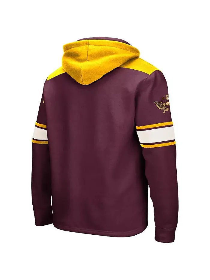 Мужская бордовая хоккейная худи с шнуровкой Minnesota Golden Gophers Big and Tall Colosseum — изображение 3 из 3
