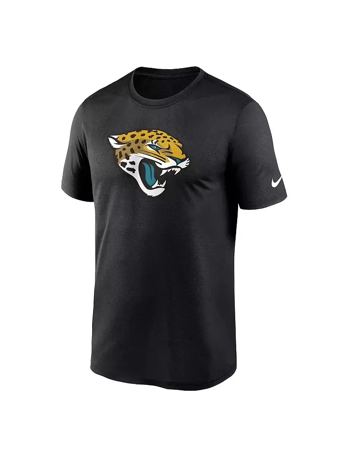 Мужская черная футболка Jacksonville Jaguars Legend Logo Performance Nike — изображение 2 из 3