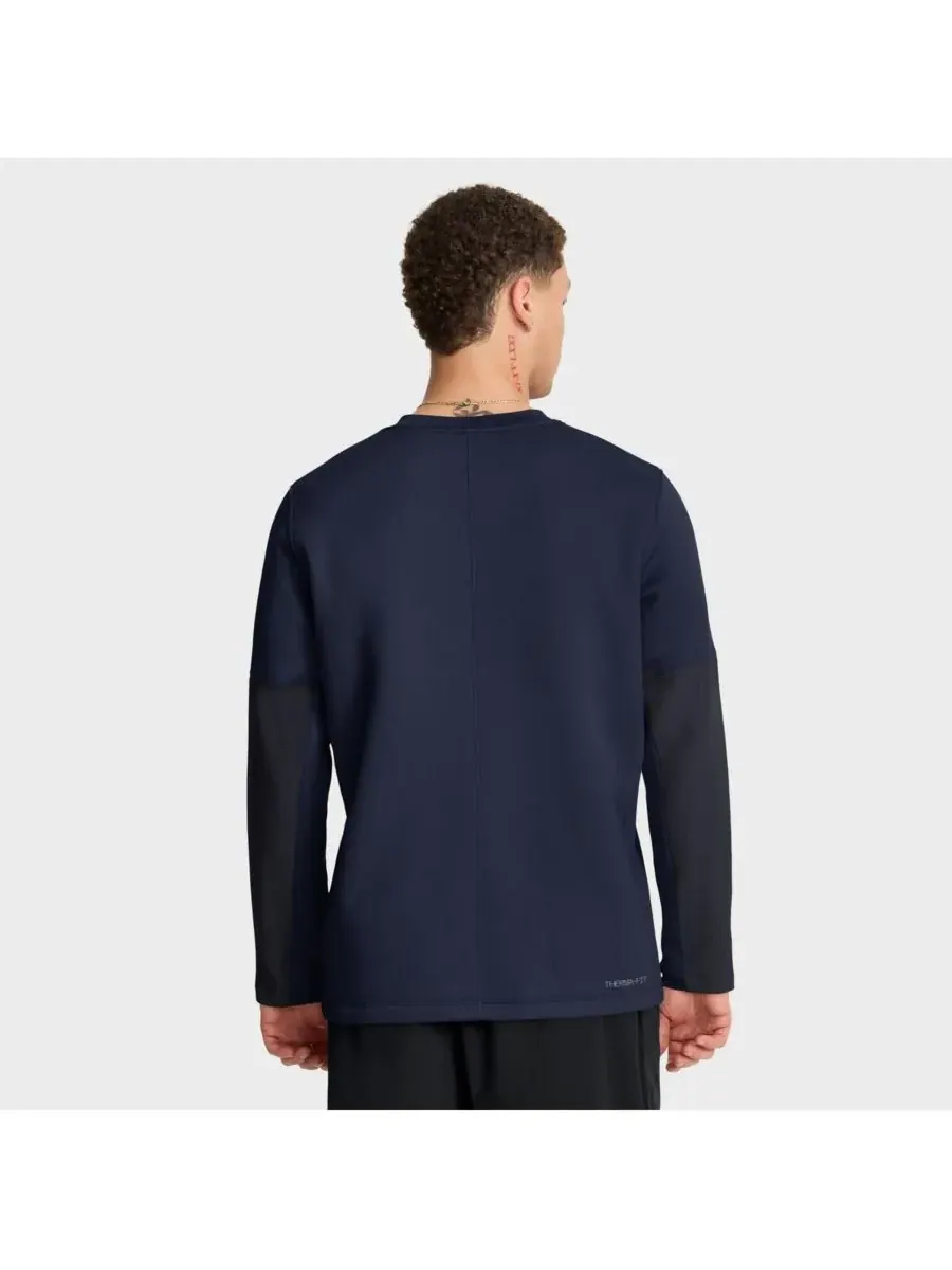 Nike Мужская темно-синяя футболка с длинным рукавом Auburn Tigers 2025 Sideline Coach Dri-FIT — изображение 2 из 5