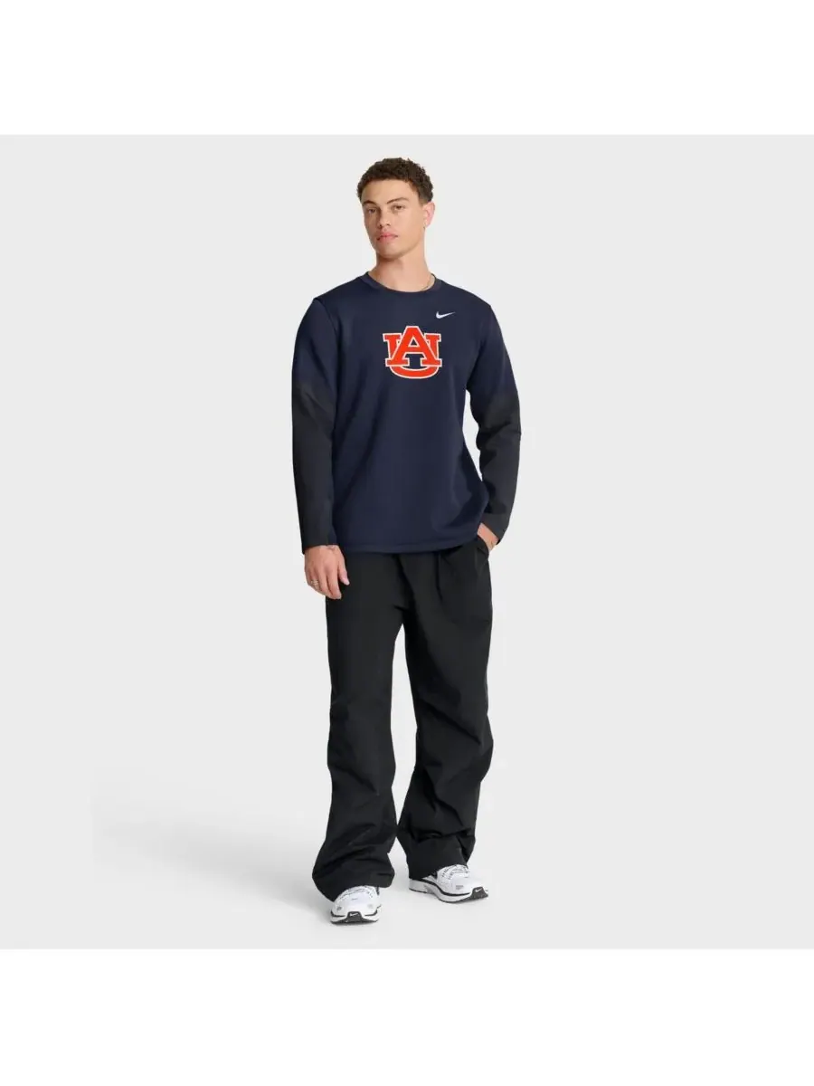 Nike Мужская темно-синяя футболка с длинным рукавом Auburn Tigers 2025 Sideline Coach Dri-FIT — изображение 3 из 5