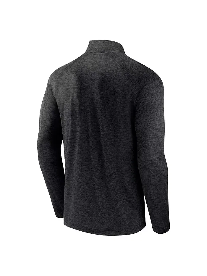 Толстовка Men's Charcoal Minnesota Golden Gophers Primary Logo Raglan Quarter-Zip Top Fanatics — изображение 3 из 3