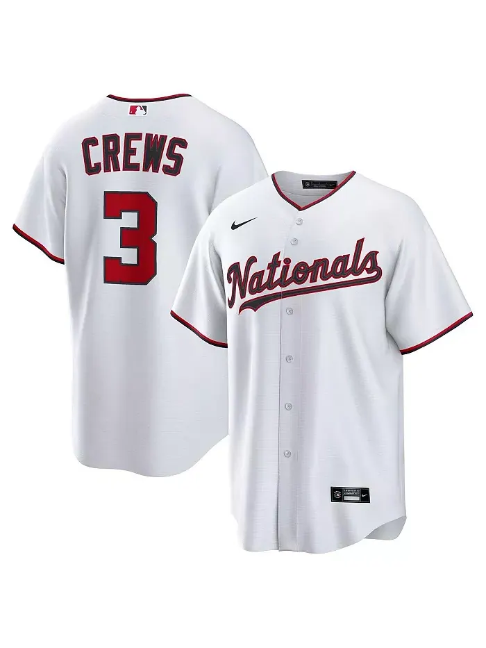 Мужская джерси Dylan Crews White Washington Nationals Home 2.0 Replica Nike — изображение 1 из 3