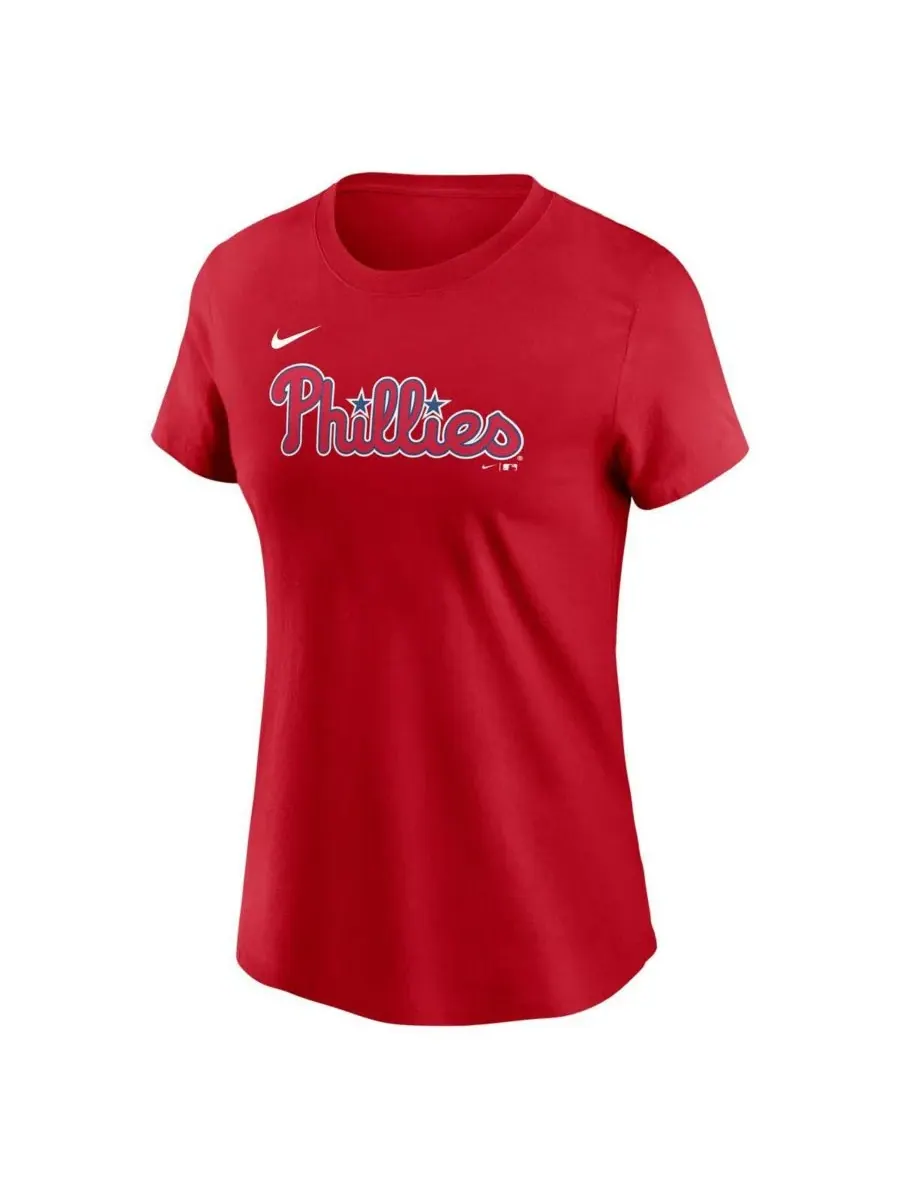 Nike Женская красная футболка Trea Turner с номером игрока команды Philadelphia Phillies — изображение 3 из 3, красный