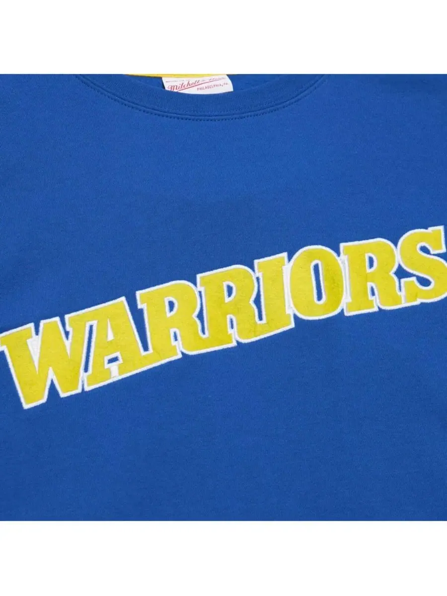 Mitchell & Ness Мужская толстовка Royal Golden State Warriors Hardwood Classics There and Back — изображение 2 из 4