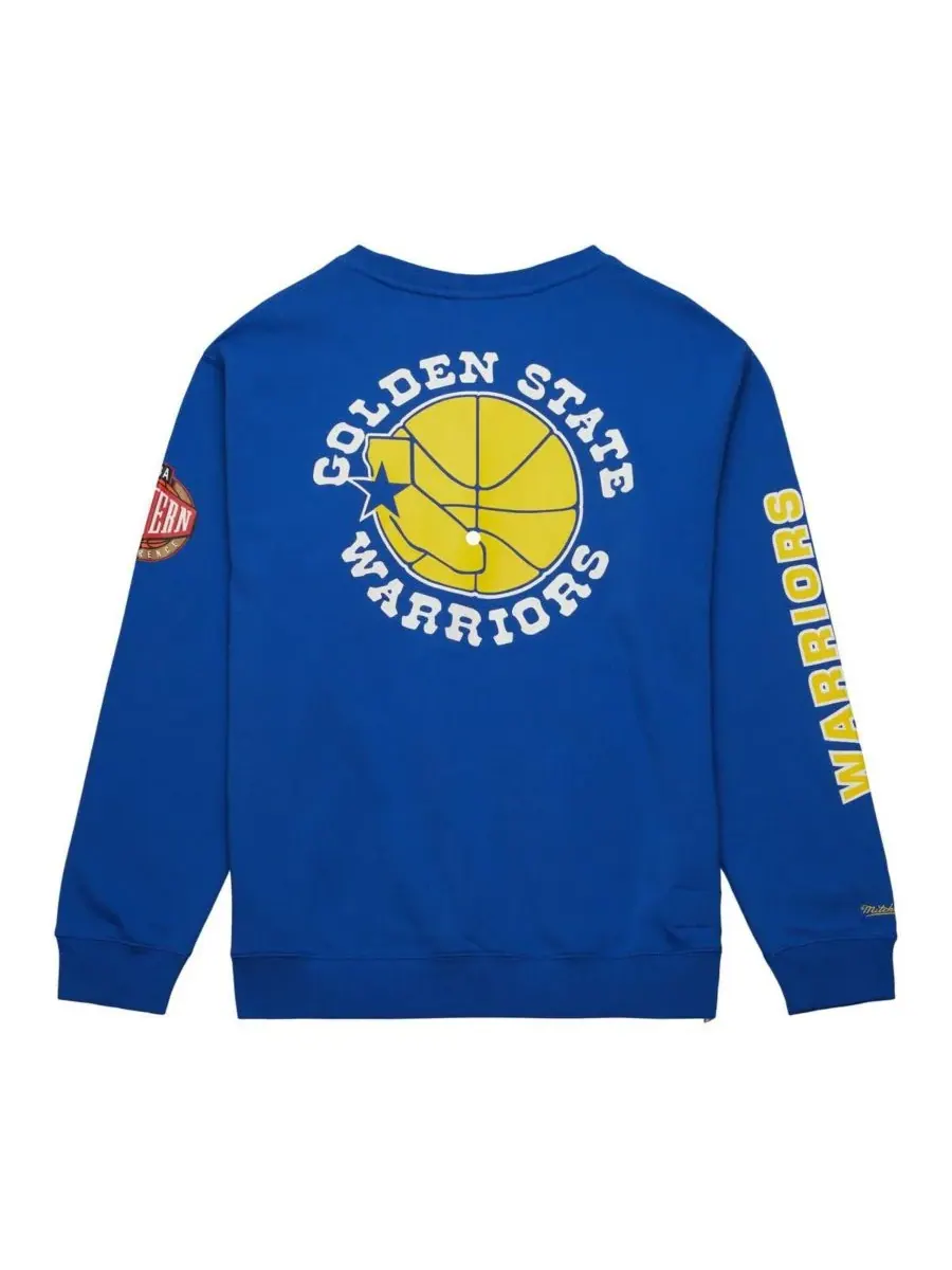 Mitchell & Ness Мужская толстовка Royal Golden State Warriors Hardwood Classics There and Back — изображение 3 из 4