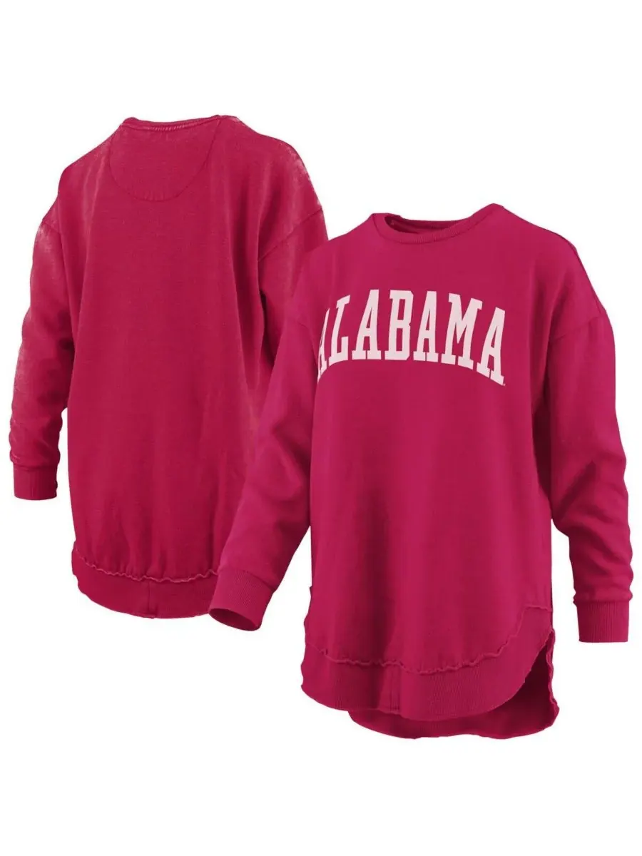 Pressbox Женская толстовка с длинными рукавами Crimson Alabama Crimson Tide Mélange Poncho Vintage — изображение 1 из 3