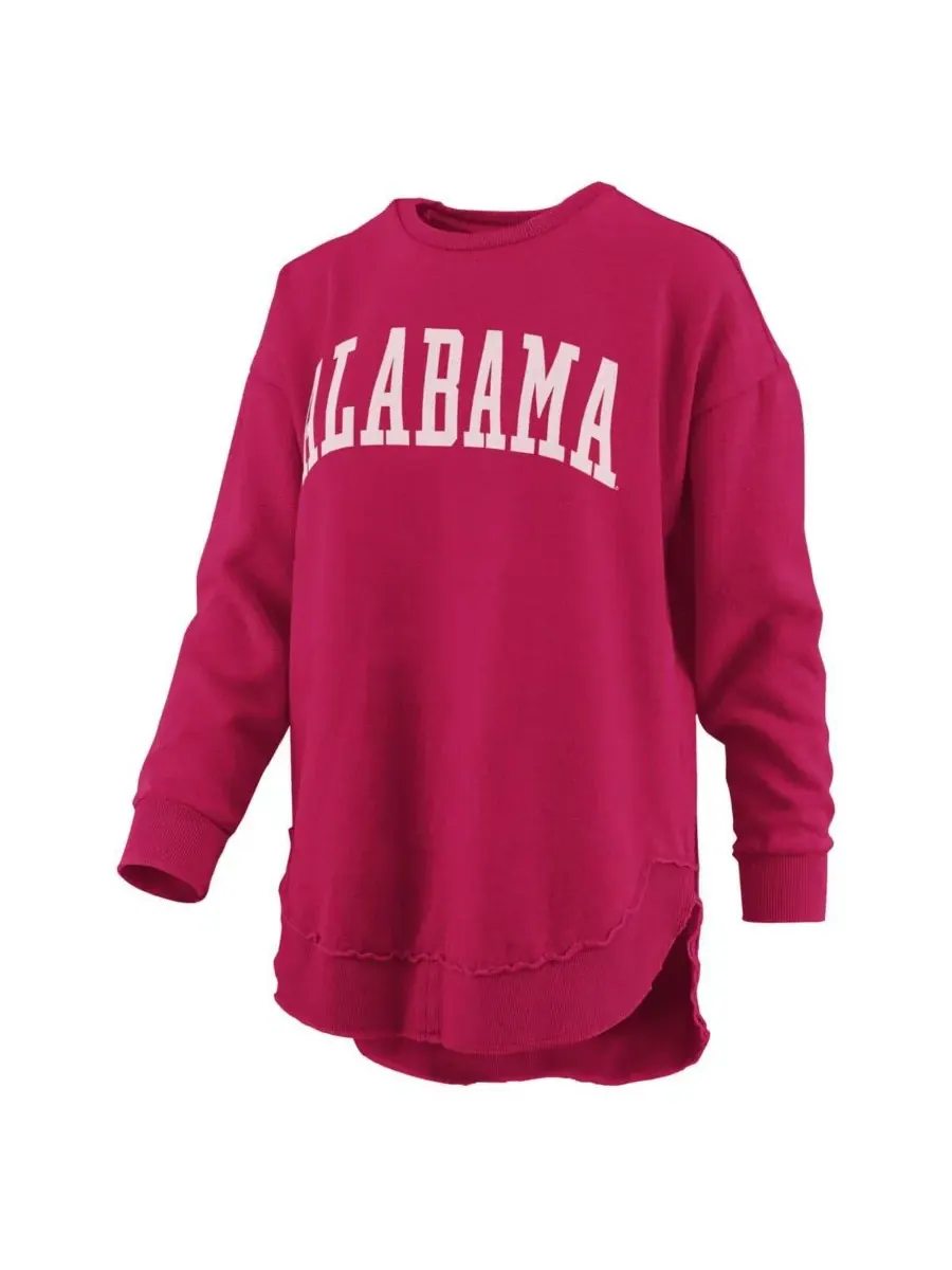 Pressbox Женская толстовка с длинными рукавами Crimson Alabama Crimson Tide Mélange Poncho Vintage — изображение 3 из 3