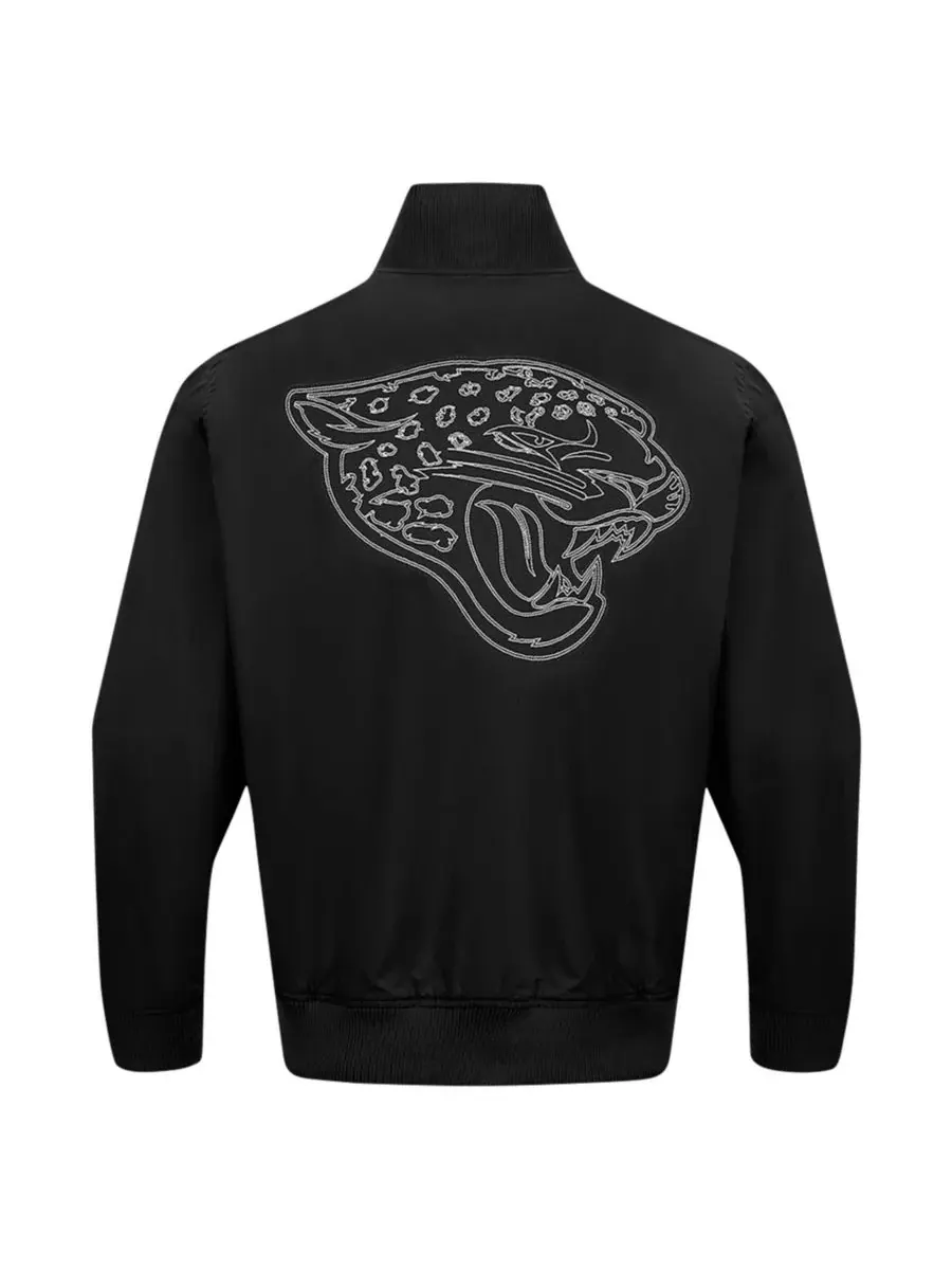 Pro Standard Мужская черная куртка на молнии из саржи с символикой Jacksonville Jaguars Paint The — изображение 4 из 5