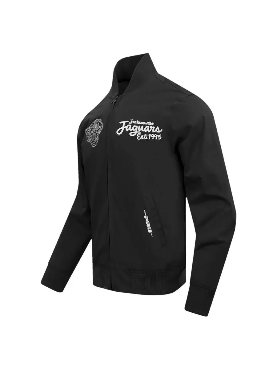 Pro Standard Мужская черная куртка на молнии из саржи с символикой Jacksonville Jaguars Paint The — изображение 5 из 5