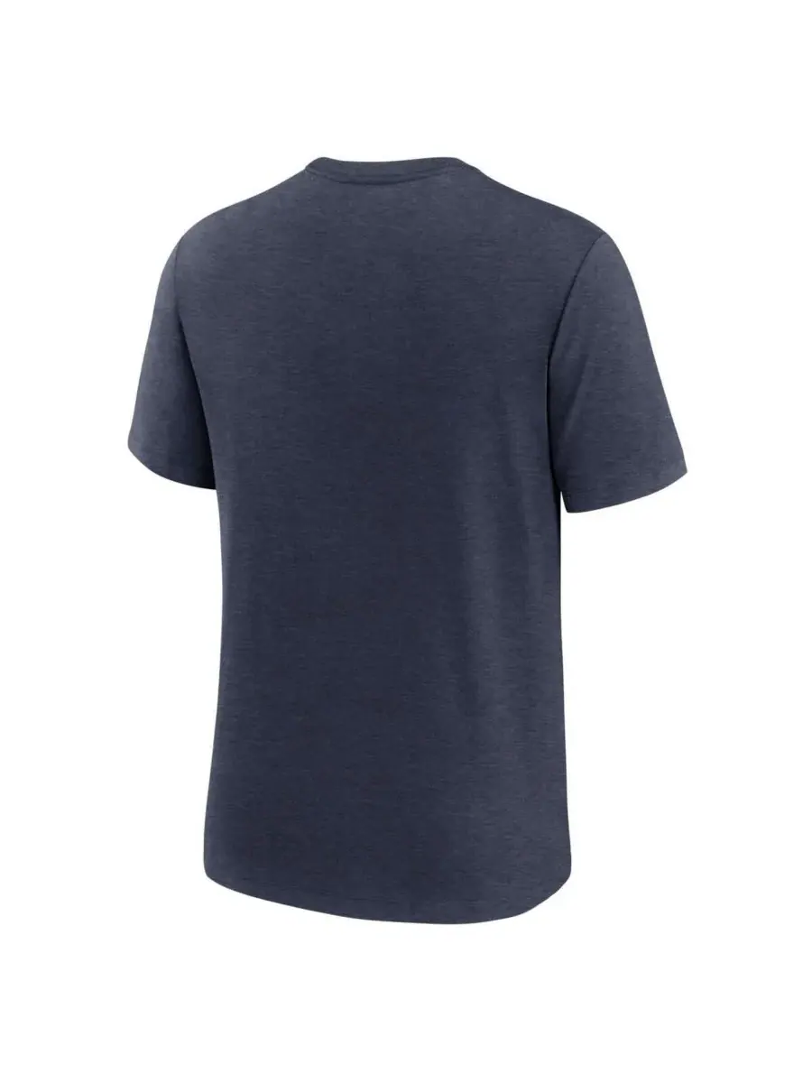 Nike Мужская футболка West Virginia Mountaineers Blitz Evergreen Legacy Primary Tri-Blend цвета — изображение 2 из 3