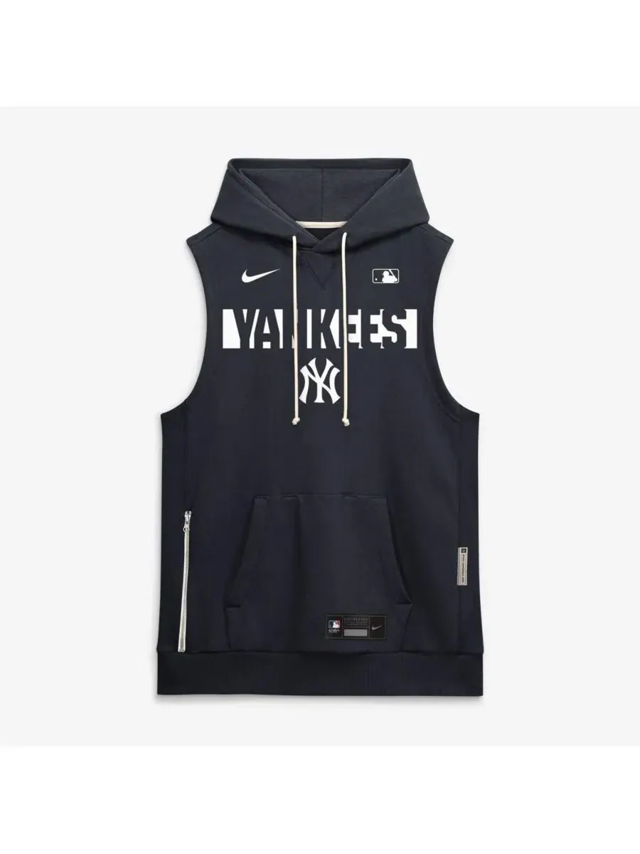 Мужская темно-синяя толстовка без рукавов New York Yankees Authentic Collection Standard Issue — изображение 4 из 4