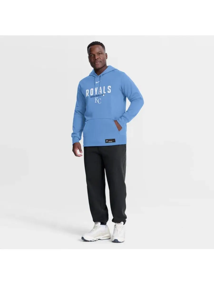 Худи с капюшоном, с длинным рукавом, с принтом, Authentic Collection Therma-FIT Nike — изображение 3 из 4, светлый синий