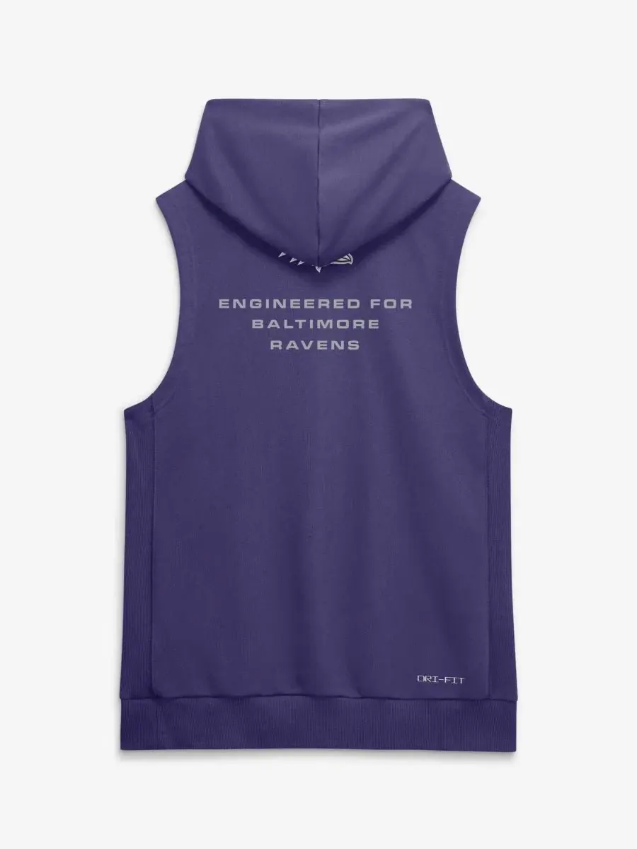 Безрукавка из футера с капюшоном Baltimore Ravens Nike — изображение 5 из 5, фиолетовый