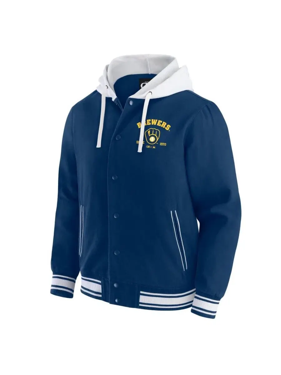 Куртка с капюшоном на кнопках Darius Rucker Collection by Fanatics — изображение 2 из 3, темно-синий