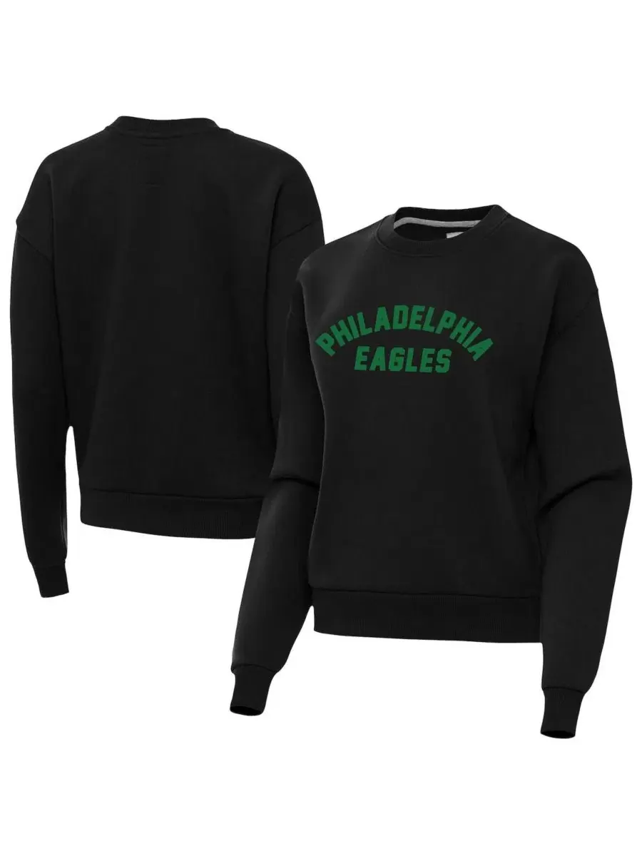 Свитшот женский с длинным рукавом Victory Philadelphia Eagles Antigua — изображение 1 из 3, черный