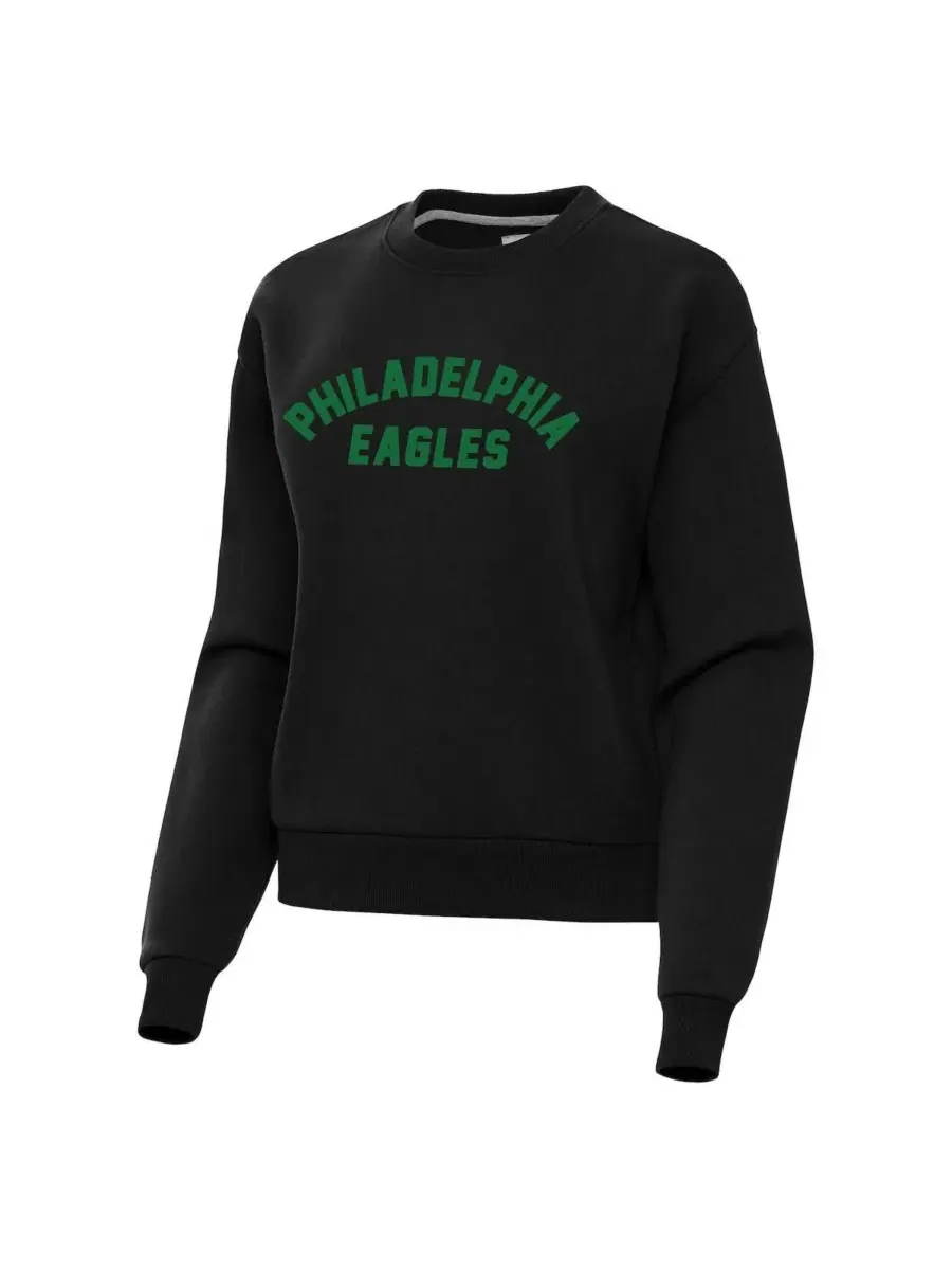 Свитшот женский с длинным рукавом Victory Philadelphia Eagles Antigua — изображение 3 из 3, черный