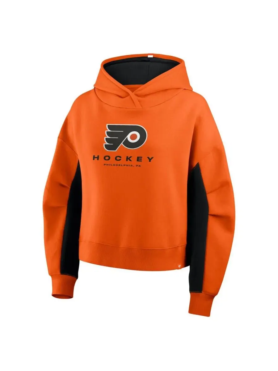 Худи с капюшоном свободного кроя Philadelphia Flyers Back Check Boxy Fanatics — изображение 1 из 3, оранжевый