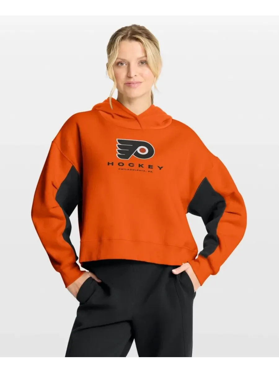 Худи с капюшоном свободного кроя Philadelphia Flyers Back Check Boxy Fanatics — изображение 2 из 3, оранжевый