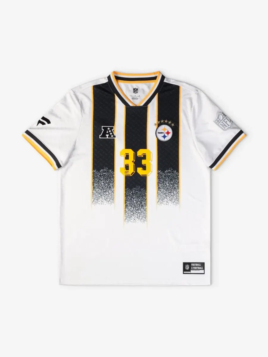 Футболка-джерси с v-образным вырезом Pittsburgh Steelers Football x Football Fanatics — изображение 1 из 5, белый