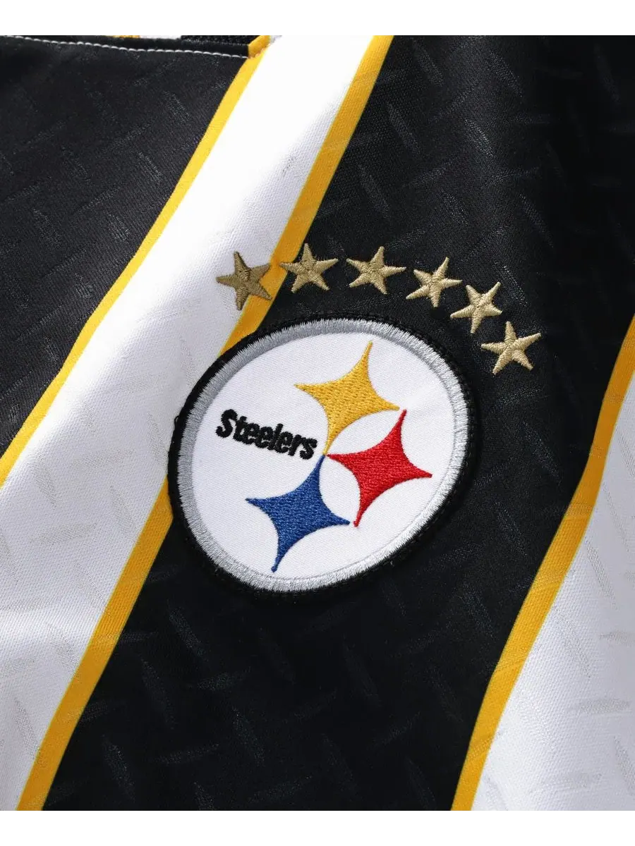 Футболка-джерси с v-образным вырезом Pittsburgh Steelers Football x Football Fanatics — изображение 3 из 5, белый
