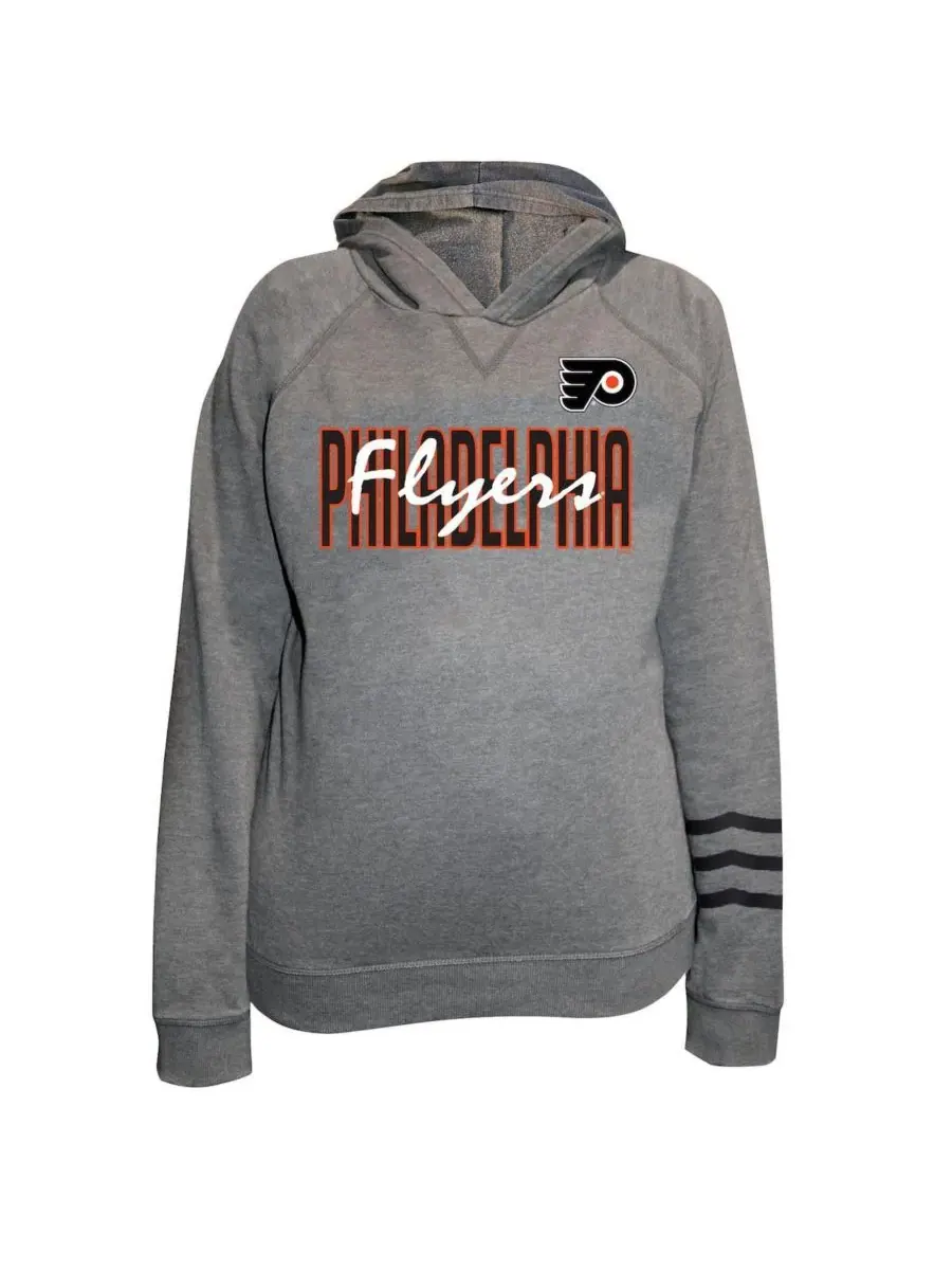 Толстовка на молнии Fanatics Philadelphia Flyers Lightweight Fleece Raglan Pullover Hoodie — изображение 1 из 1, серый