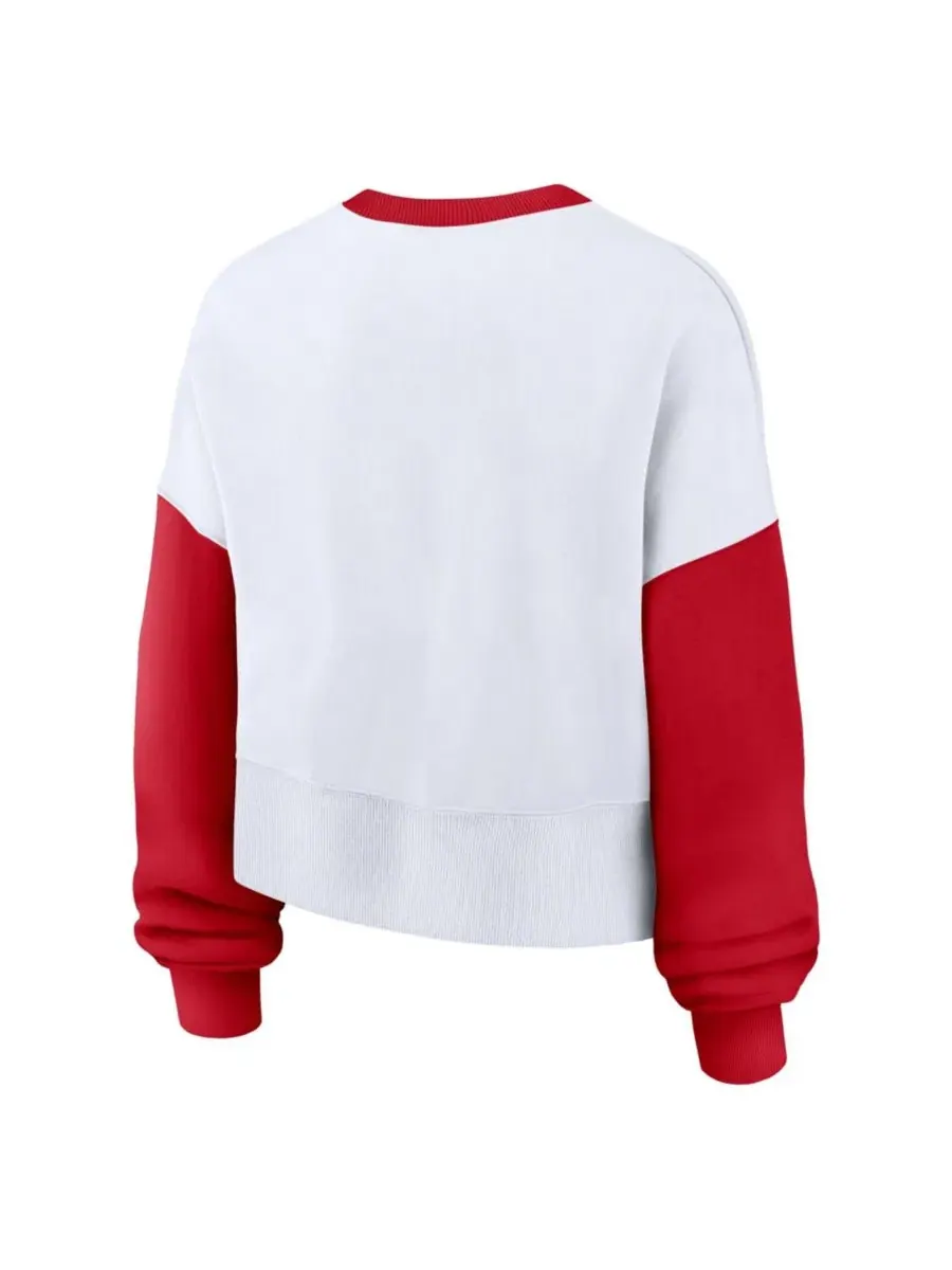 Женский оверсайз свитшот из флиса с принтом Philadelphia Phillies, модель Oversized High Hip Fleece — изображение 3 из 5