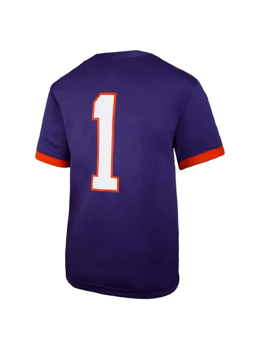 Nike Детская фиолетовая реплика игровой майки Clemson Tigers "Untouchable" для мальчиков и девочек — изображение 2 из 3