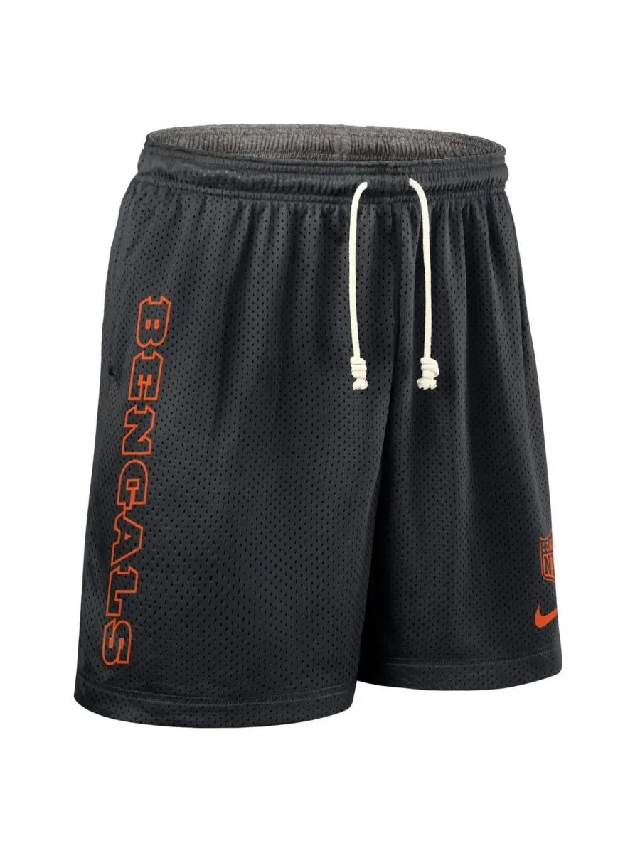 Nike Мужские черные двусторонние спортивные шорты с символикой команды Cincinnati Bengals — изображение 2 из 4, черный