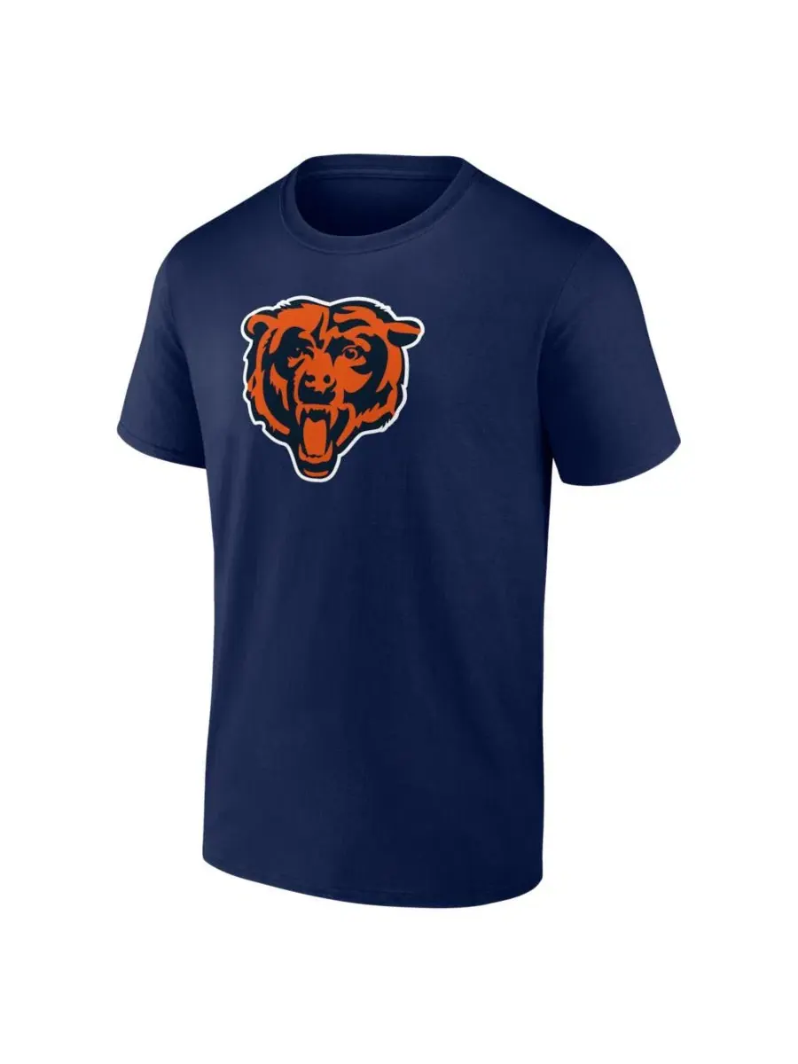 Футболка с принтом Chicago Bears Primary Logo Logo Athletic — изображение 2 из 3, темно-синий