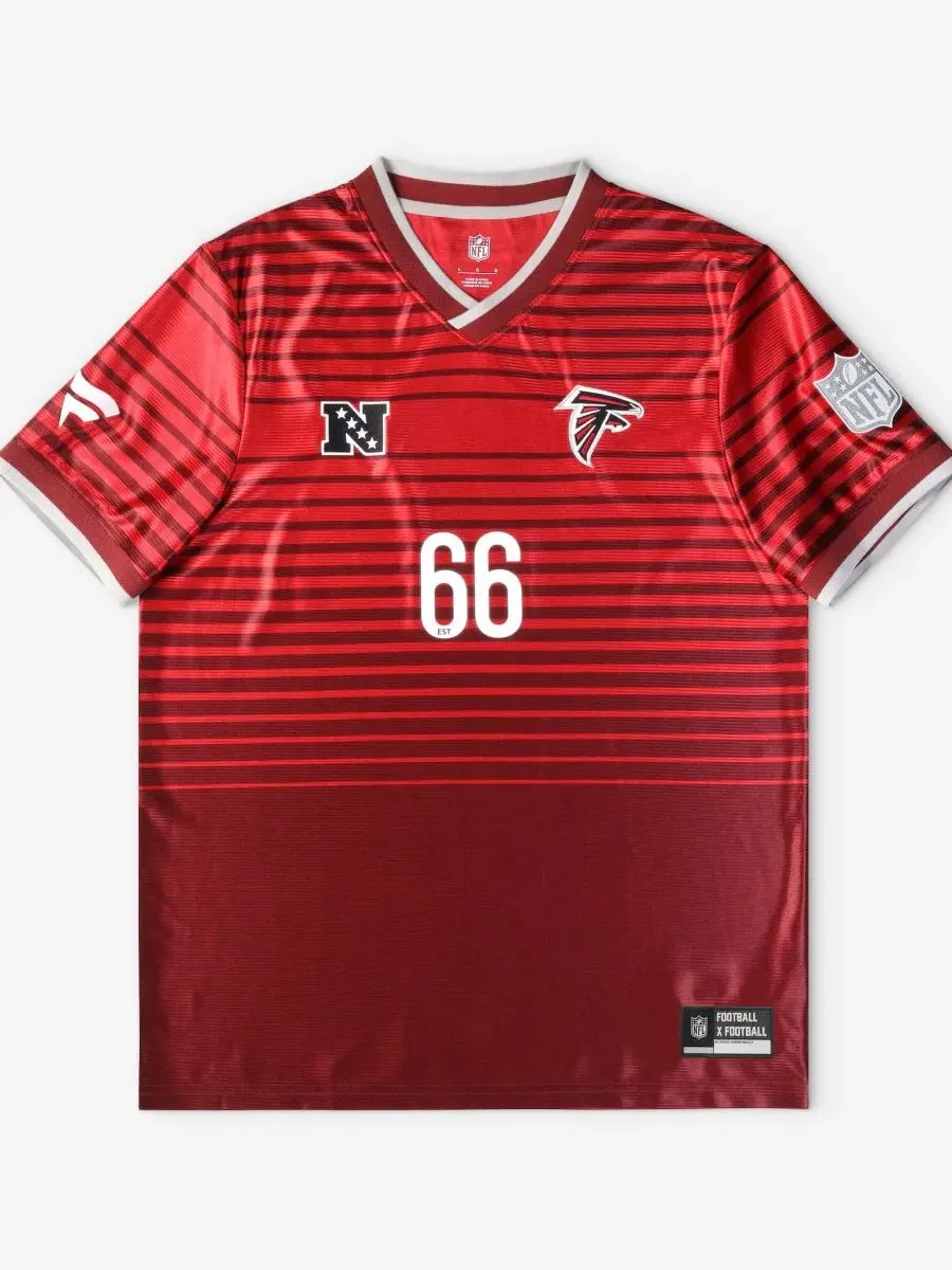 Футболка с V-образным вырезом Football x Football Fanatics — изображение 1 из 5, красный