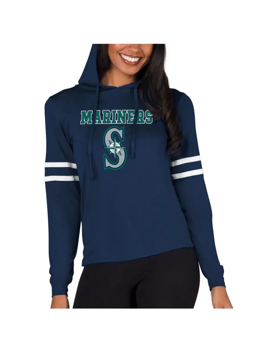 Concepts Sport Женская легкая толстовка с капюшоном Seattle Mariners Marathon темно-синего цвета — изображение 1 из 1