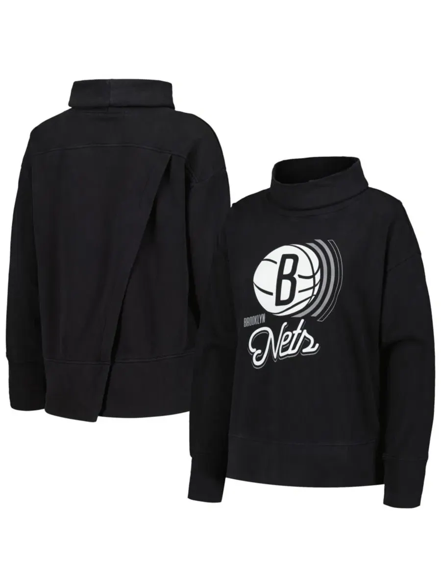 Женский свитшот Sunset с принтом Brooklyn Nets LevelWear — изображение 1 из 3, черный