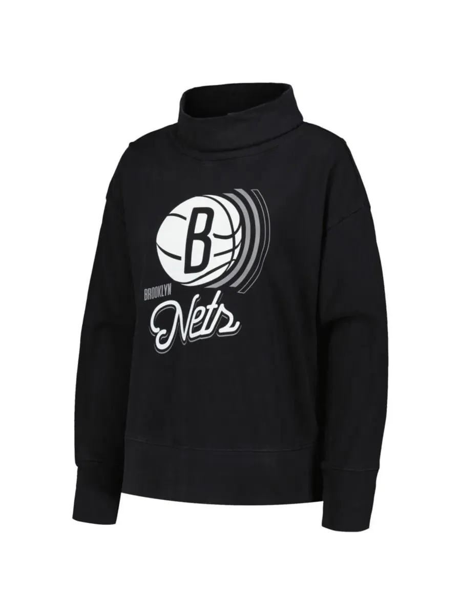 Женский свитшот Sunset с принтом Brooklyn Nets LevelWear — изображение 2 из 3, черный