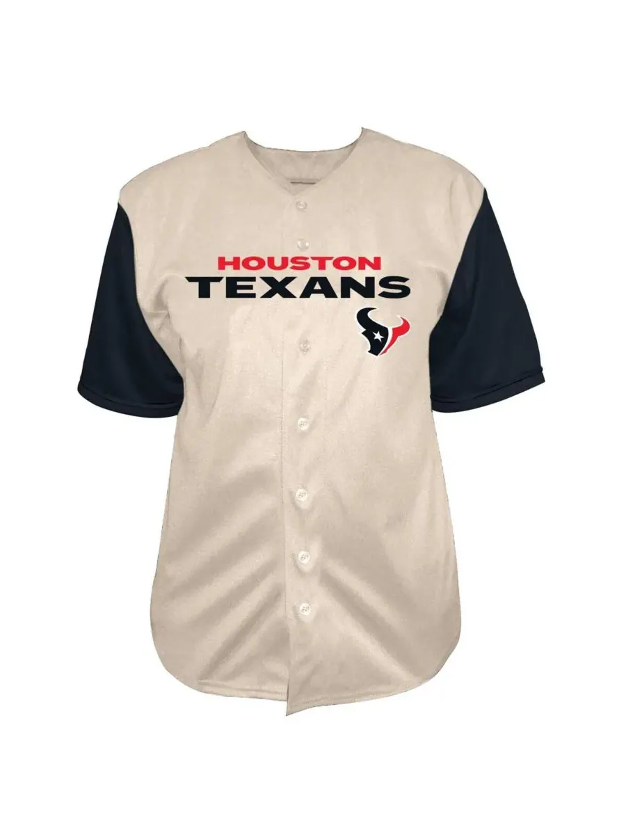 Fanatics Мужская рубашка CJ Stroud Cream Houston Texans Big Tall Baseball Button-Up Shirt — изображение 3 из 3, бежевый