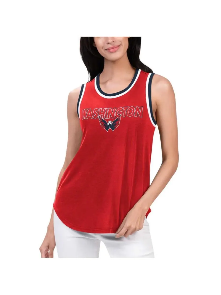 G-III 4Her by Carl Banks Женская красная майка с символикой команды Washington Capitals — изображение 1 из 2