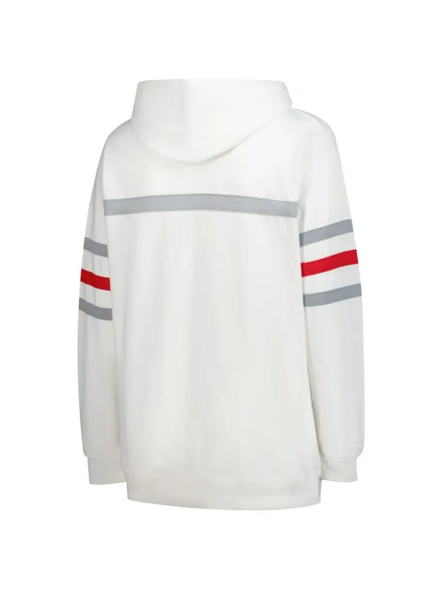 Mitchell & Ness Женская белая толстовка с капюшоном Kansas City Chiefs большого размера в стиле — изображение 2 из 3, белый