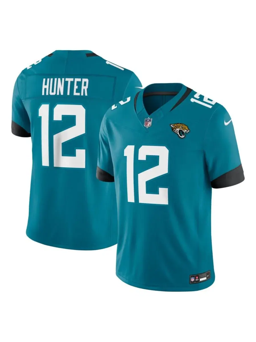 Мужская футболка Nike Travis Hunter Teal Jacksonville Jaguars Vapor F.U.S.E. Stitched Limited Jersey — изображение 1 из 3