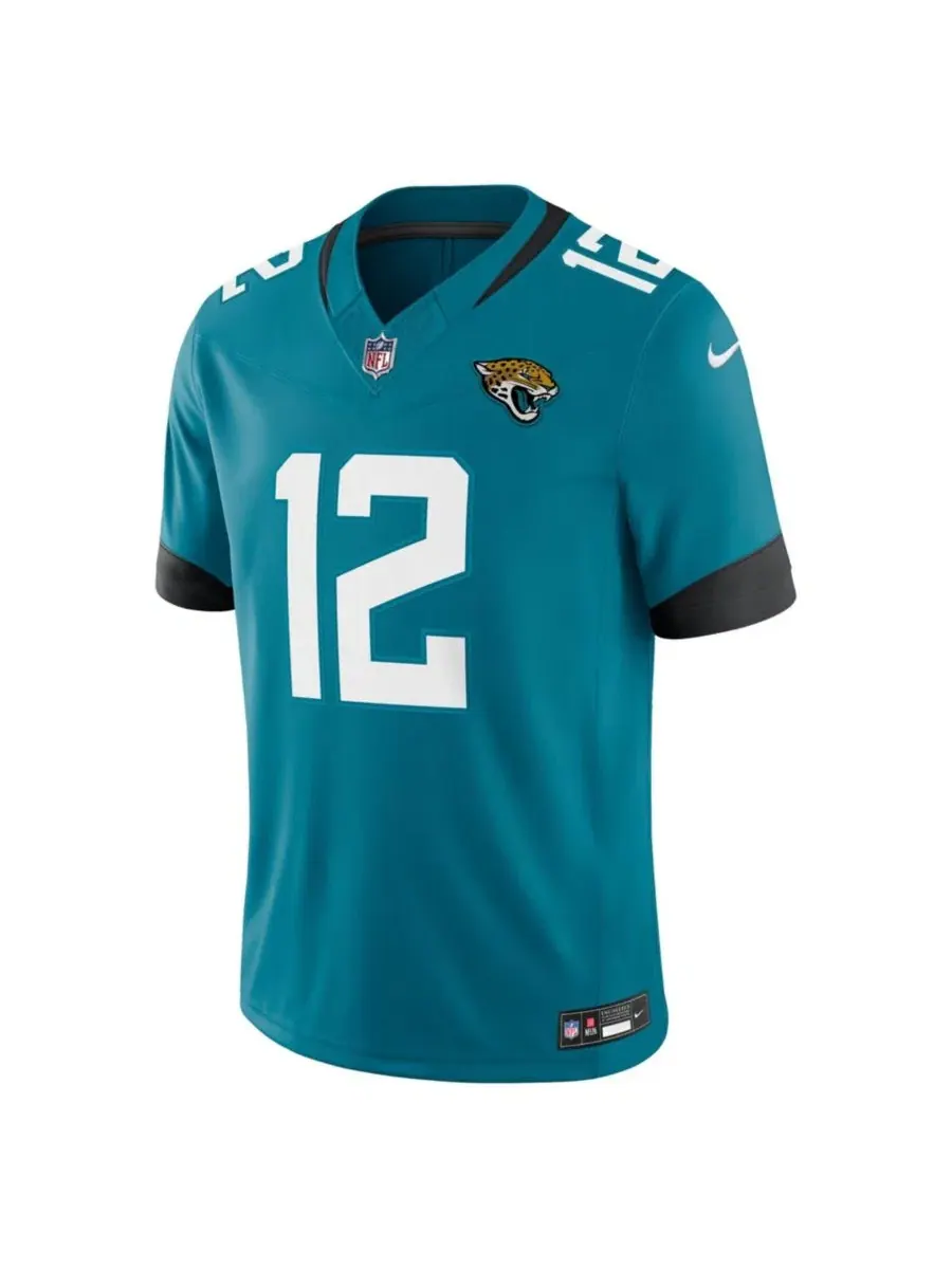 Мужская футболка Nike Travis Hunter Teal Jacksonville Jaguars Vapor F.U.S.E. Stitched Limited Jersey — изображение 3 из 3