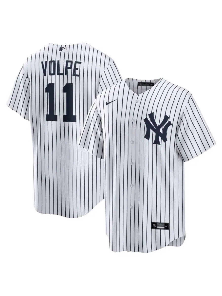 Мужская реплика джерси Anthony Volpe New York Yankees Home Nike — изображение 1 из 3, белый