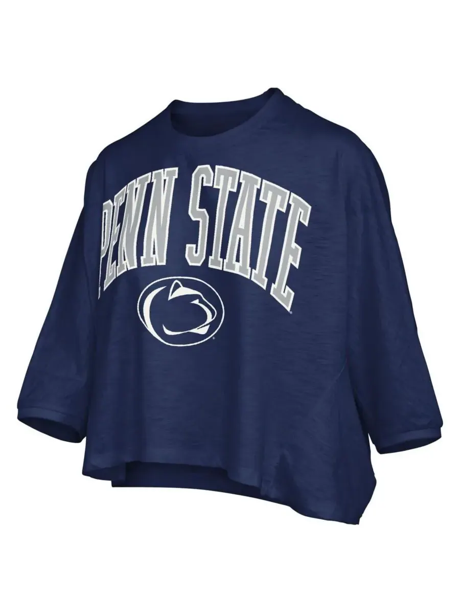 Pressbox Женская темно-синяя футболка миди с логотипом Penn State Nittany Lions и аркой сверху — изображение 3 из 3