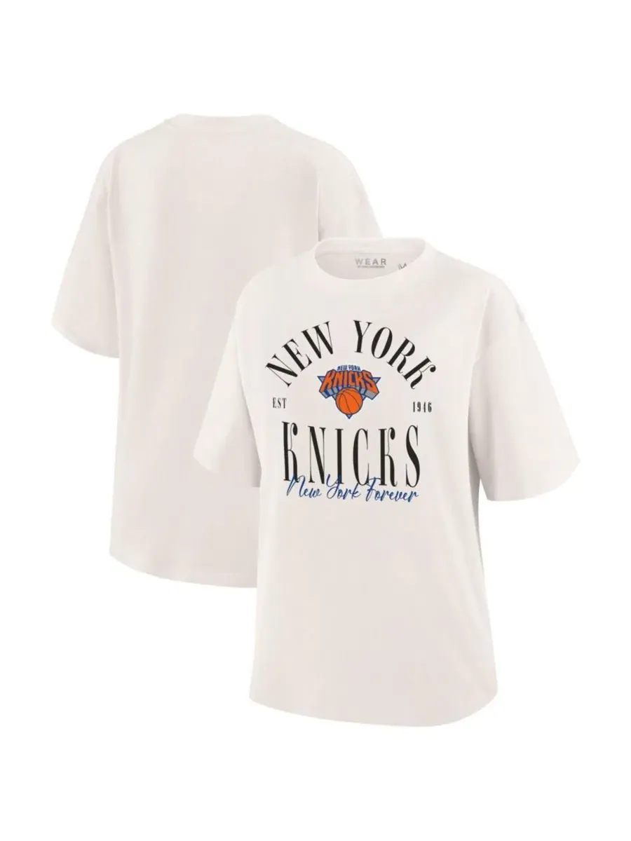 Футболка с принтом New York Knicks Peached Vintage WEAR by Erin Andrews — изображение 1 из 3, белый