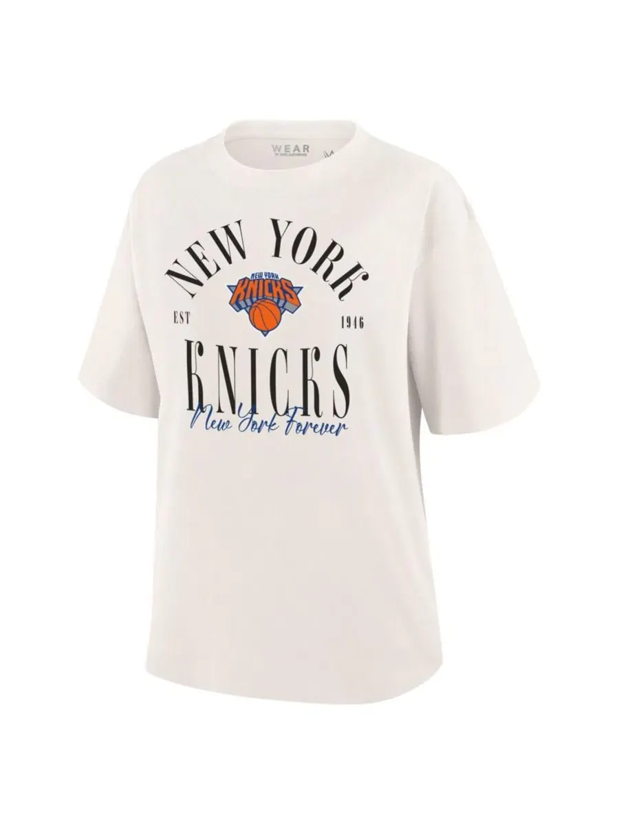 Футболка с принтом New York Knicks Peached Vintage WEAR by Erin Andrews — изображение 2 из 3, белый